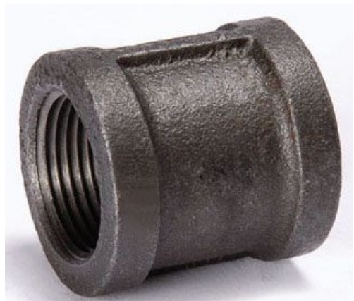 1/2 COUPLING BLACK STEEL 12BC