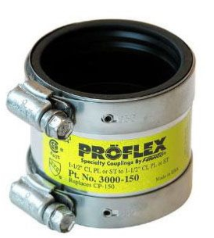 1 1/2 PROFLEX CLAMP COP X PVC 3001 150 112PF
