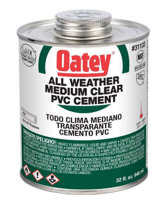 PVC CEMENT ALL WEATHER 32 OZ QT 1QTAWC