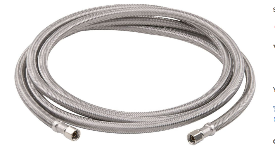 PLUMBSHOP ICE MAKER SUPPLY LINE 84 X 1/4 OD 84BIL