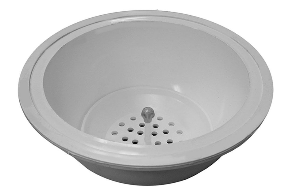 3X4 PVC ROUND FLOOR SINK W/STRAINER S55001