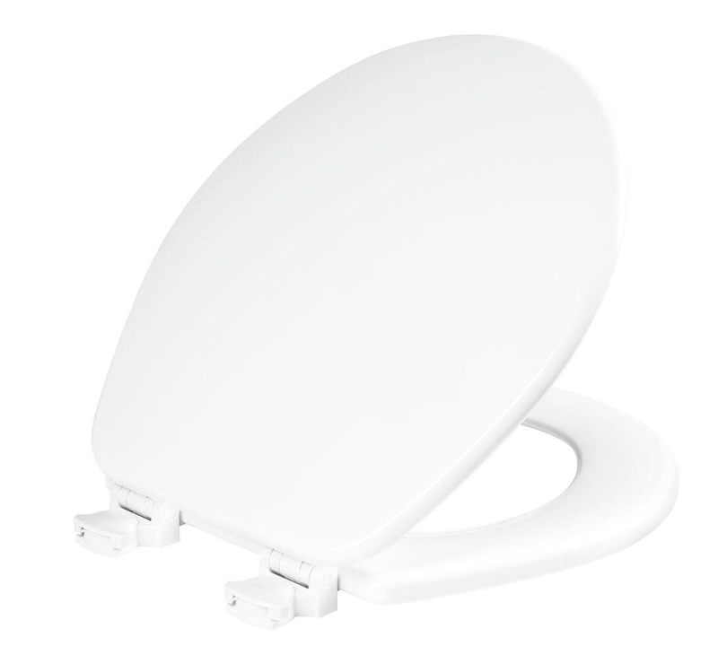 BEMIS TOILET SEAT 540 ROUND WOOD WHITE BEM540ECBPW