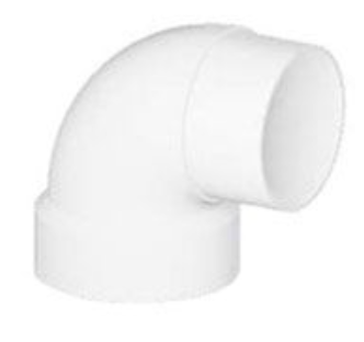 1 1/2 VENT STEET 90 ELL PVC 112PVS90